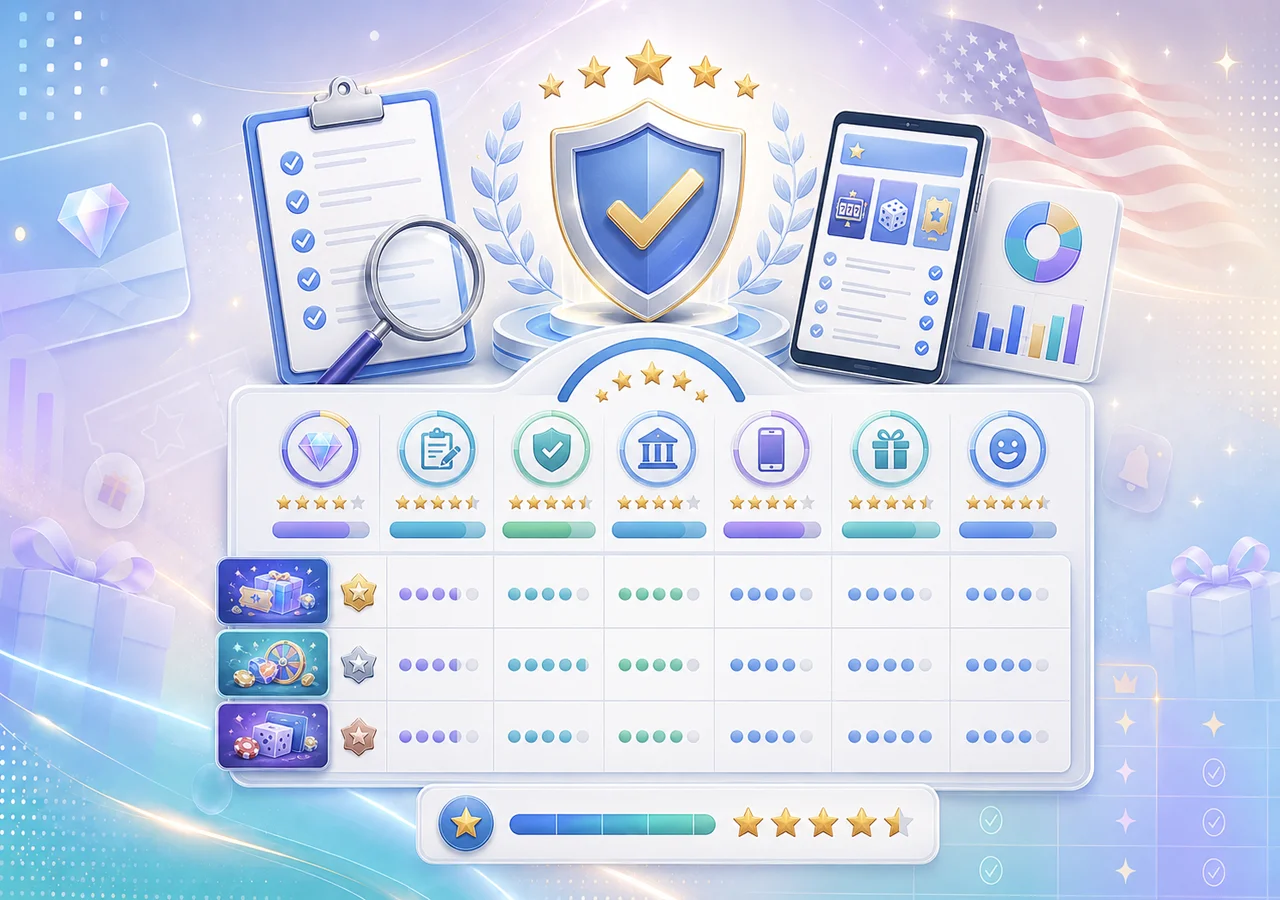 How we rank and rate instant win sweepstakes sites with scoring dashboard, review metrics, and trust criteria